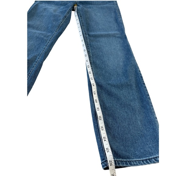 3x1 NYC Mid Rise Straight Leg Cropped Jeans Blue Wash Stretch - Size 25 - Picture 10 of 16